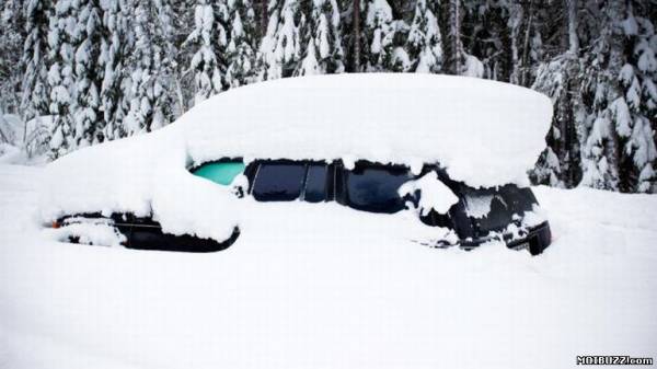 2 месяца в заваленном снегом автомобиле (7 фото)