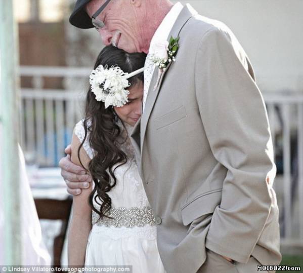 Умирающий отец устроил мини-свадьбу для своей 11-летней дочери (5 фото)